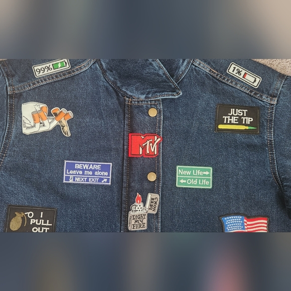 Custom jean patchwork jacket - Picture 10 of 16
